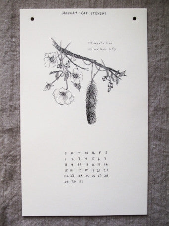 2012 CALENDAR - FLOWERS & FEATHERS<br>8.5 x 14"